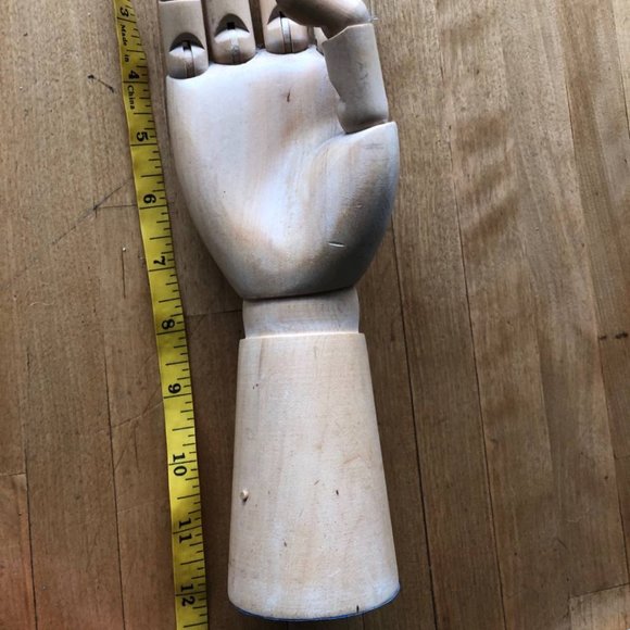 Wooden Articulated Right Hand Mannequin Jointed Artist Model Manikin 12" - Picture 5 of 6